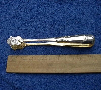 Pinça de açúcar fina padrão prata russa-i. Interior dourado KHLEBNIKOV-1908-17 - Imagem 1 de 4