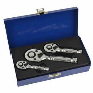 Controlador de enchufe de liberación rápida Stubby Ratchet 1/4" 3/8" 1/2" unidad 72 dientes TE769 - Imagen 1 de 2