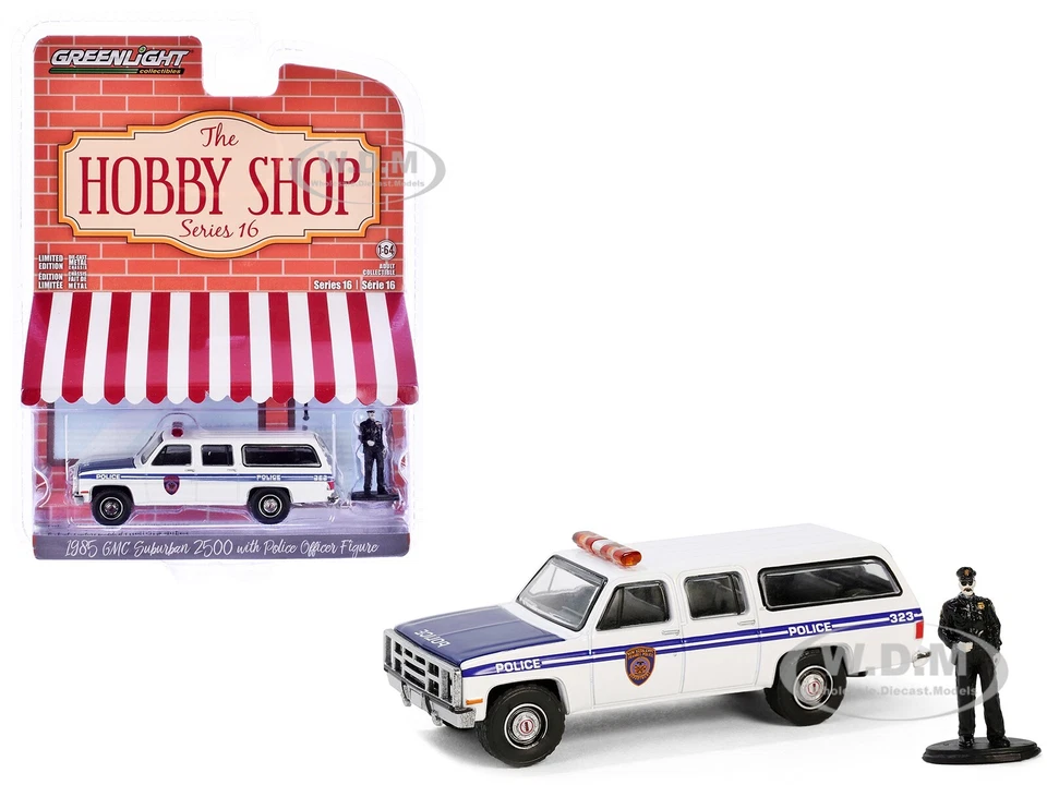 1985 GMC SUBURBAN NYC TRANSIT POLICE W/OFFICER FIGURE 1/64 BY GREENLIGHT 97160 D - Image 1 of 1