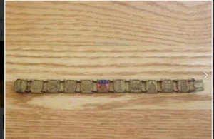 VTG ENAMEL CLOISONNE BRACELET PARIS MADE FRANCE SOUVENIR LANDMARK PANEL JEWELRY - Picture 1 of 12