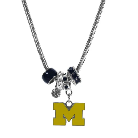 Michigan Wolverines Euro Bead Necklace Cover
