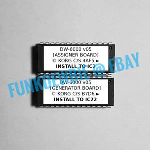 Korg DW-6000 version 05 EPROM Firmware Upgrade SET / New ROM Update Chips DW6000 - Picture 1 of 3