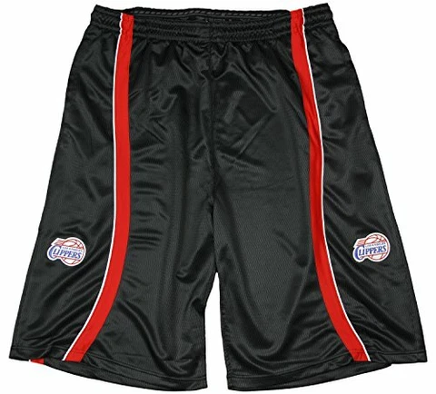 Zipway NBA Men's Big & Tall Los Angeles Clippers Mesh Striped Shorts, Black Cover