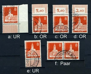 Berlin UR; Unterrand; OR, Oberrand & Paar gestempelt; bitte auswaehlen #p904 - Bild 1 von 7