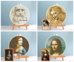 Da Vinci Cross stitch Mona Lisa Embroidery patterns 4 pdfs USB Flash Drive - Picture 1 of 5