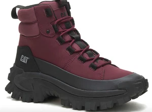 Caterpillar Womens TRESPASS GALOSH WP Waterproof Work Casual Boots Black/Wine - Picture 1 of 7