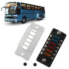 6 Way Blade Fuse Box Holder Fuse Block W/Fuses Terminals W/ Protection Cover Car