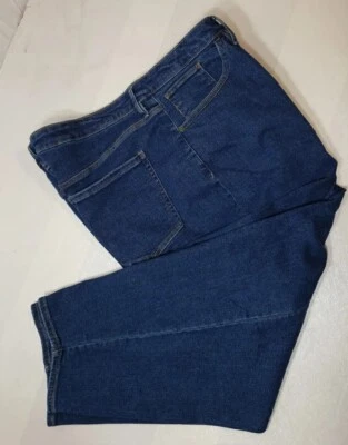 Sz 26W Slim Womans Blue Jeans. Ava & Viv Dark Rinse Stretch Straight Leg Pants   - Image 1 of 4