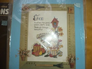 Candamar Designs Counted Cross Stitch Kit God Touched Picture NIP - Picture 1 of 5