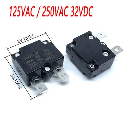 MARKENLOS KUOYUH Circuit Breaker Overcurrent Protector 88AR Series 8A Automatic Reset