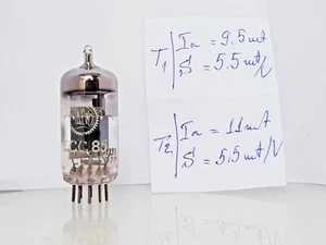 1 x ECC85 VALVO PHILIPS TESTED  Audio Dual TRIODE TUBE 6AQ8 USED - Picture 1 of 9