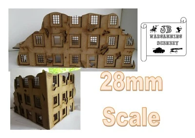 JB WARGAMMING 28mm Ruins wargames House or factory Laser cut scenery Bolt action etc WW2