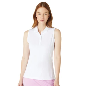 Callaway Ladies Sleeveless Tournament Golf Polo in Bright White - Picture 1 of 5