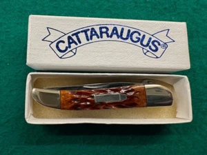 BOXED, MINT CATTARAUGUS CM-12 JIGGED BONE, BOLSTER LOCK TINY TOOTHPICK (947) - Picture 1 of 16