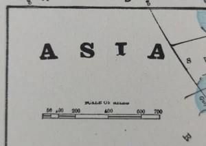 Vintage 1900 ASIA Map 22"x14" ~ Old Antique Original CANTON DELHI JERUSALEM - Picture 1 of 17