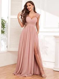 YXFDKZIB formelles Abendkleid Dusty Rose Größe 10 - Bild 1 von 3