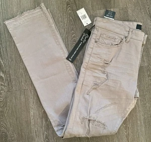 Pantalones de mezclilla apilados Jordan Craig Martin desgastados punk ajustados pierna apilada talla 38 nuevos con etiquetas - Imagen 1 de 16