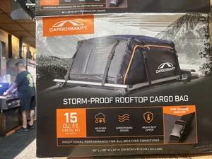 CargoSmart Storm-Proof Car Rooftop Cargo Bag 40x36x21 15 Cubic Feet NEW OPEN BOX - Foto 1 di 14