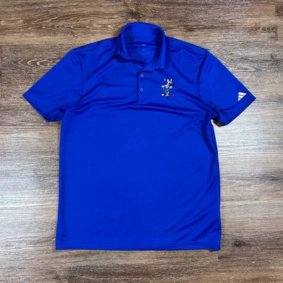 Camisa Adidas Para Hombre M Azul Rendimiento Dorado Polo Goofy Golf Preppy Informal Foto 1 de 4