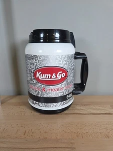 Kum & Go 64 oz Whirley Drink Works Insulated Travel Mug Handled Cup & Lid - Picture 1 of 4