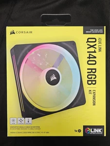 CORSAIR iCUE LINK QX140 RGB 140mm Case Fan - Black (1-Pack) / Open box - Picture 1 of 10