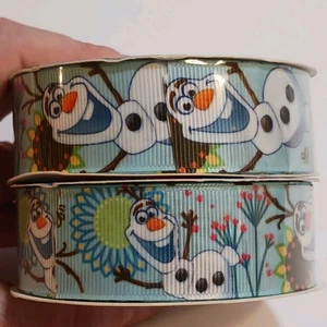 NWT Disney Frozen Olaf Snowman Ribbon 1" x 3 yd Grosgrain  LOT OF 2 - Picture 1 of 3