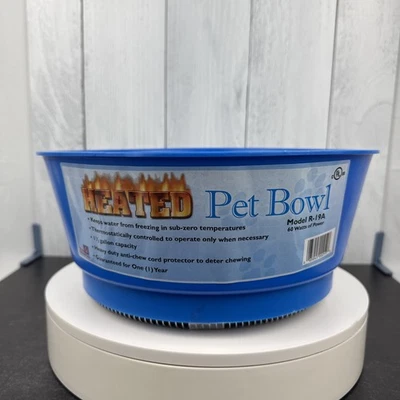 Farm Innovators R-19A 1.5 Gallon Electric Heated Pet Water Bowl 60 Watt Blue New - Image 1 of 4