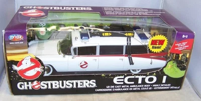 1:18 1:21 ERTL GHOSTBUSTERS ECTO I 1959 CADILLAC AMBULANCE SLIMER 2004 33538 NIB - Image 1 of 4
