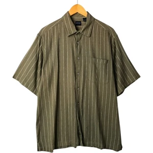 Vintage 90'S~00'S Arrow Willow Crepe Short Sleeve Cotton Striped Shirt Box S... - Picture 1 of 9