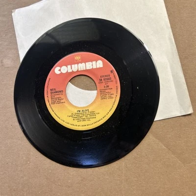 Neil Diamond Lost Among The Stars/I'm Alive 1982 Columbia 45 ￼ - Image 1 of 3