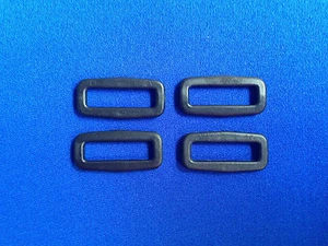 RECHTECKIGE QUADRATISCHE SCHNALLE VERSTELLER SCHWARZ KUNSTSTOFF FÜR 25 MM GÜRTEL - Bild 1 von 12