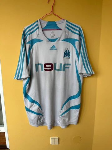 OLYMPIQUE DE MARSEILLE 2007 2008 HOME FOOTBALL SHIRT JERSEY ADIDAS SIZE L Cover