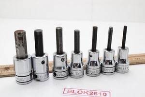 Snap On 207EFAY 9/64" - 3/8 3/8" Drive 7 Piece Hex/Allen Socket Driver Set USA - Picture 1 of 14