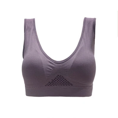 Sujetador deportivo para mujer de alto impacto inalámbrico sin costuras acolchado cómodo S-XXL entrenamiento yoga Foto 1 de 4