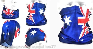 4 pack of facesock aussie flag bandana,fishing,motorcycle,ski mask,hiking, - Picture 1 of 5