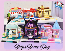 ✅Official Sanrio City Streets Kuromi Hello Kitty Building Block Sets DIY Fun NEW