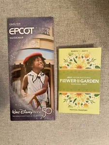 Disney Epcot 2023 Flor y Jardín Pasaporte Guía Libro y Mapa Nuevo - Imagen 1 de 17