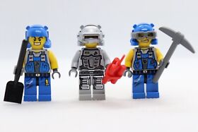 3)Power Miners Lot Doc Rex Duke 8709 8708 8961 8964 LEGO® Minifigure Mini Figure
