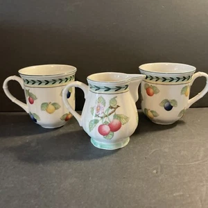 3 tazas de café Villeroy & Boch French Garden 1 patrón de flor crema - Imagen 1 de 17