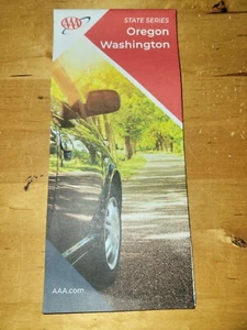 OREGON WASHINGTON OR WA State Map AAA Road Tour Map NEW 2024-2025 - Picture 1 of 2