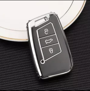 Schlüsselhülle passend für VW Passat B8 Arteon Skoda Superb Keyless Schwarz - Picture 1 of 1