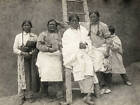 The Native People Of Taos New Mexico Leaning On A Ladder And Wall Old Photo
