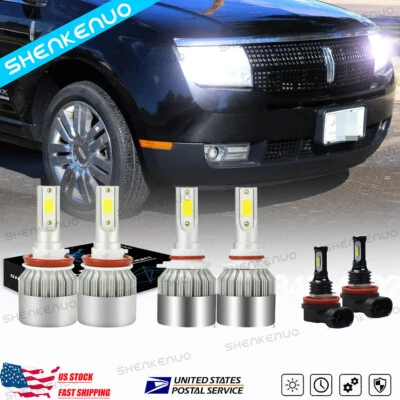 Combo faros LED + luces antiniebla blancas 6x para Lincoln MKX 2007-2010 Foto 1 de 4