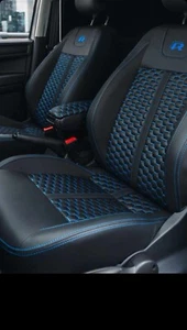 VOLKSWAGEN CADDY 2015-2022 5 Seats ECO LEATHER TAILORED CAR SEAT COVER - Picture 1 of 7