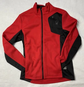 Spyder Herren L Bandit durchgehender Reißverschluss leichte Stryke Pullover Jacke rot/schwarz $ 129 - Bild 1 von 7