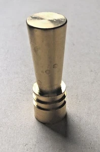 NEU ART DECO Unf. Messing Lampenschirm Endstück TOPPER 1-7/16" hoch, Hahn 1/4"-27 - Bild 1 von 5