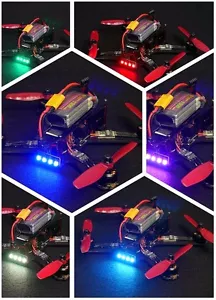 12V 7 Color RGB Changing Mini LED Strip Light for Racer Helicopter - Picture 1 of 4