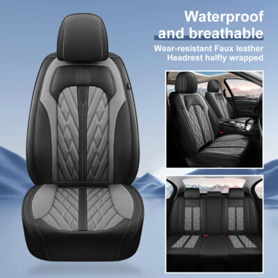 Full Set Car 5-Seat Cover Cushion PU Leather Pad For LINCOLN MKX 2008-2018 Foto 1 de 4