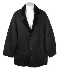 Zegna Herren Jacke Velourleder schwarz Innenfutter echt Lammfell Gr. 50 - Bild 1 von 6