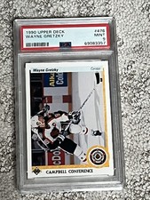 PSA 9 MINT HOCKEY CARD 1990 UPPER DECK WAYNE GRETZKY ALL-STAR HOF KINGS